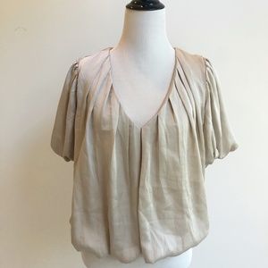 ASTR | Bubble Hem Blouse Champagne | S like new